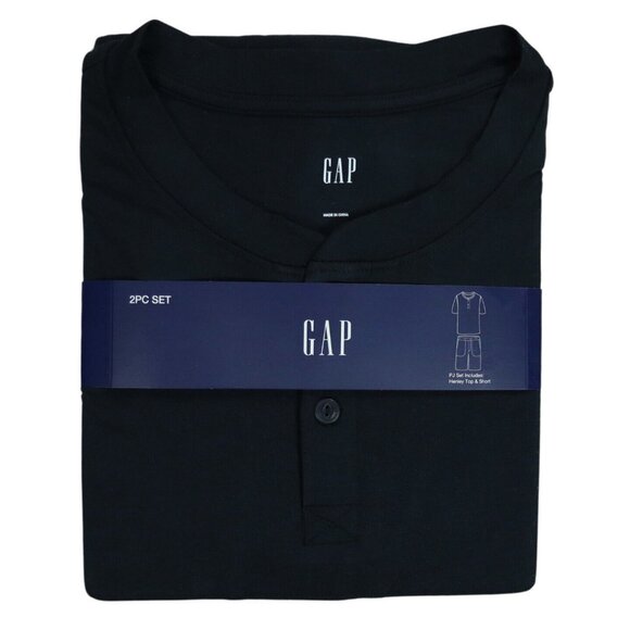 GAP Other - Gap Short Sleeve Henley Top & Shorts Solid Color Men's 2-Piece Pajama Set NWT